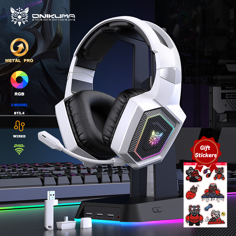 Esports Wireless Gaming Headset - ONIKUMA 2.4GHz Cuffie da gioco wireless